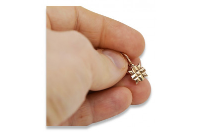 "Elegante Keine Steine Vintage-Roségold 14k 585 Goldohrringe" ven098 ven098