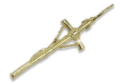 14 Karat Gelbgold Katholische Papstkreuz ctc020y