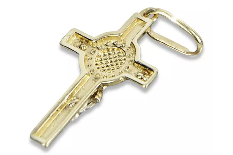 Cruz ★ Católica de Oro russiangold.com ★ Oro 585 333 Precio bajo