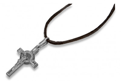 Crucea ★ Catolică de Aur russiangold.com ★ Aur 585 333 Preț scăzut