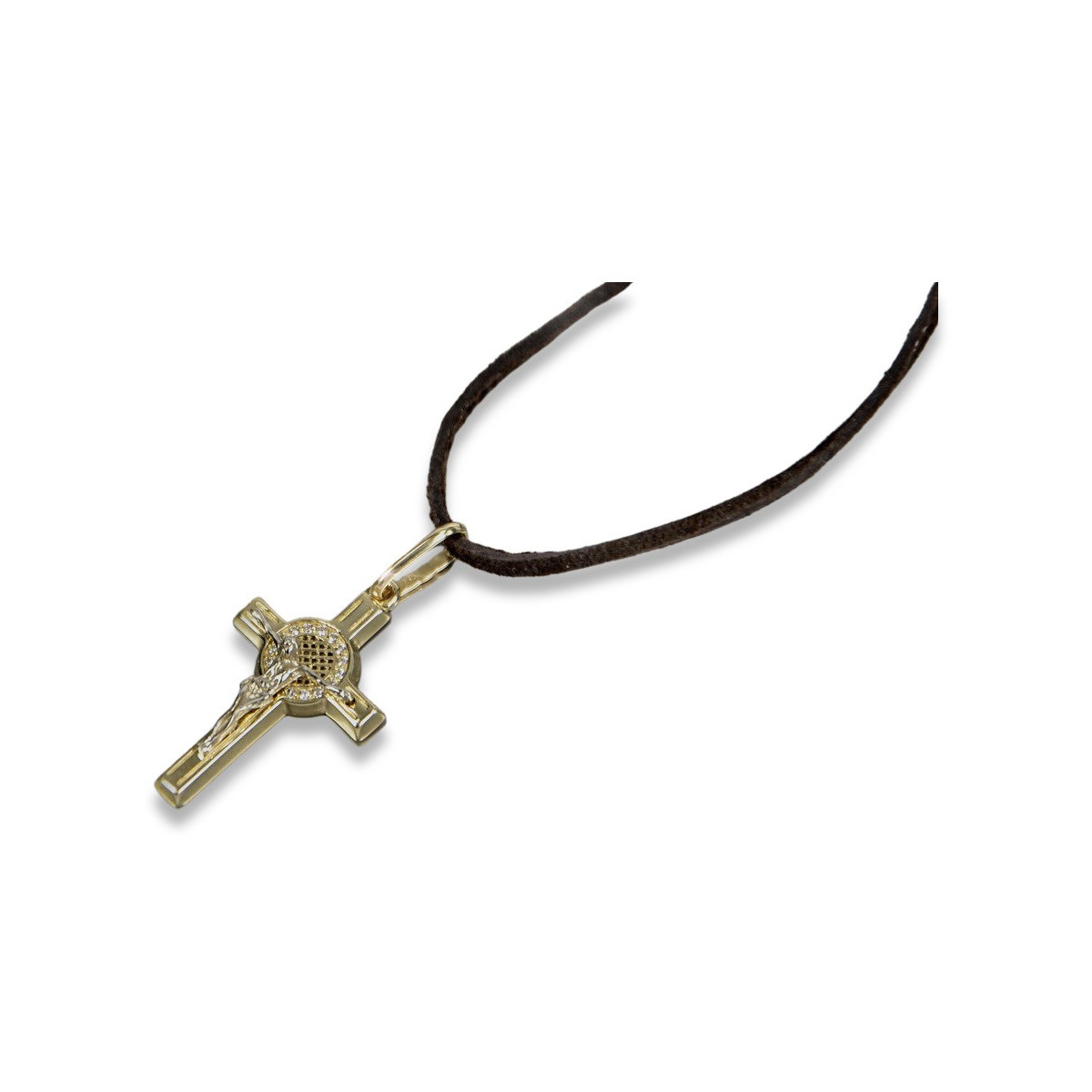 Golden Catholic Cross ★ russiangold.com ★ Gold 585 333 Low price