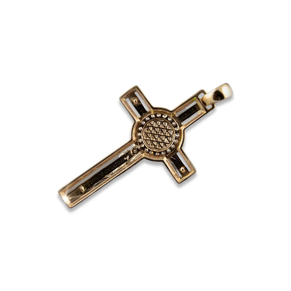 Cruz ★ Católica de Oro russiangold.com ★ Oro 585 333 Precio bajo