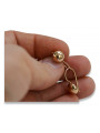 "Boucles d'oreilles sphériques vintage en or rose 14 carats 585 sans pierres" ven178 ven178