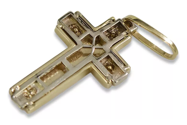 Cruz ★ Católica de Oro russiangold.com ★ Oro 585 333 Precio bajo