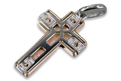 Cruz ★ Católica de Oro russiangold.com ★ Oro 585 333 Precio bajo