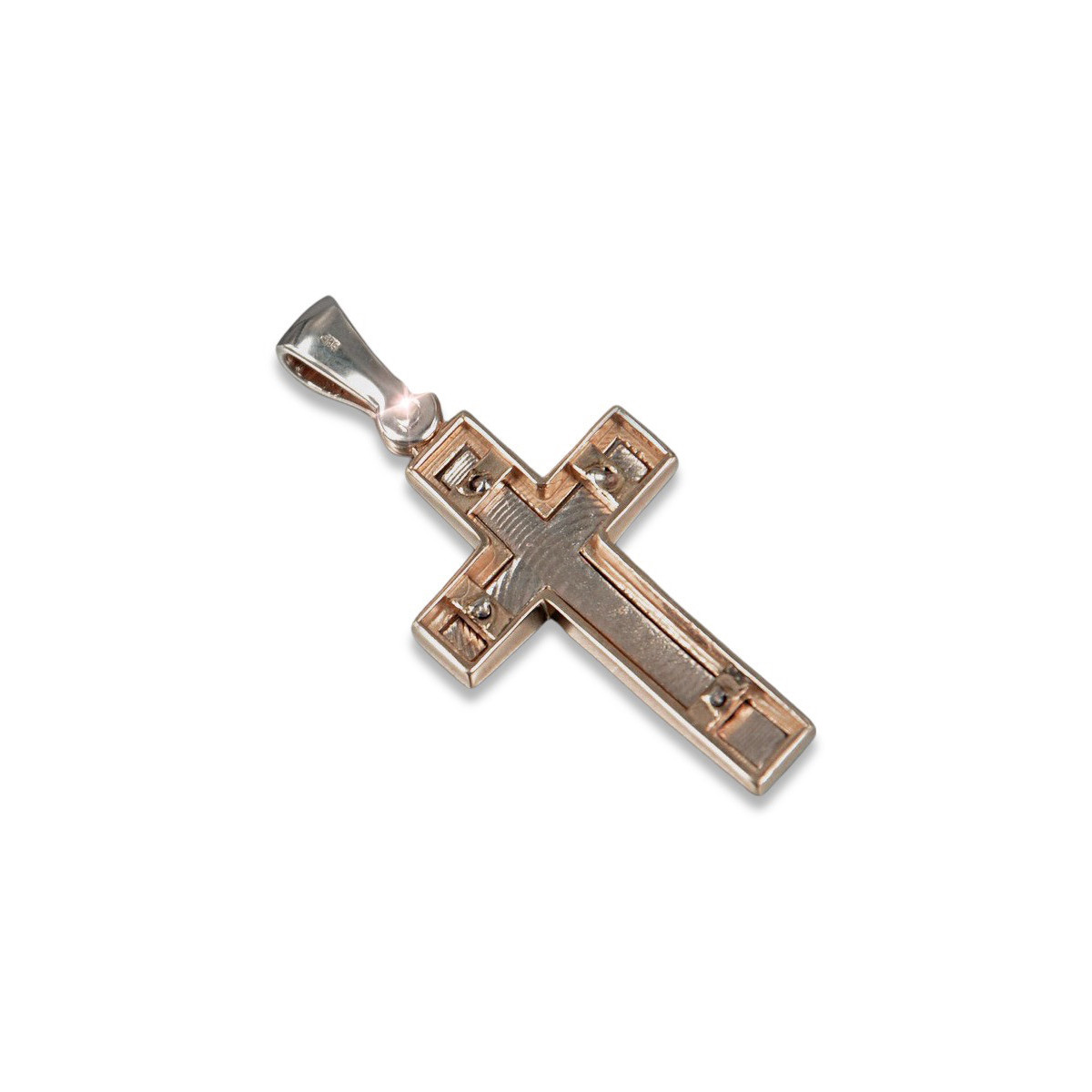 Cruz ★ Católica de Oro russiangold.com ★ Oro 585 333 Precio bajo