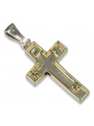 14k żółte złoto katolicki krzyż pendant ctc026y