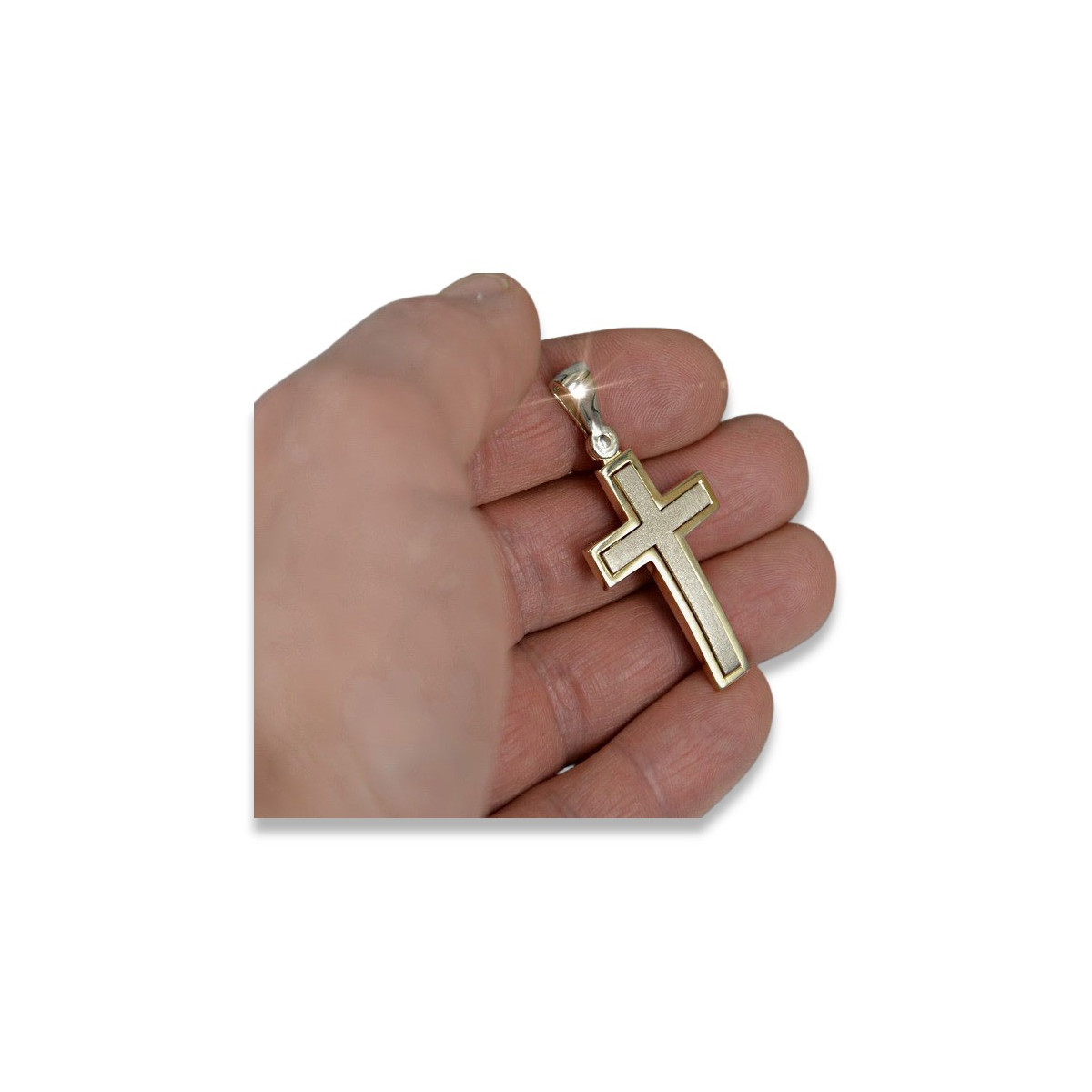 Cruz ★ Católica de Oro russiangold.com ★ Oro 585 333 Precio bajo