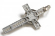 "Elegant 14K White Gold Italian Vintage Rose Catholic Cross Necklace" ctc089w ctc089w