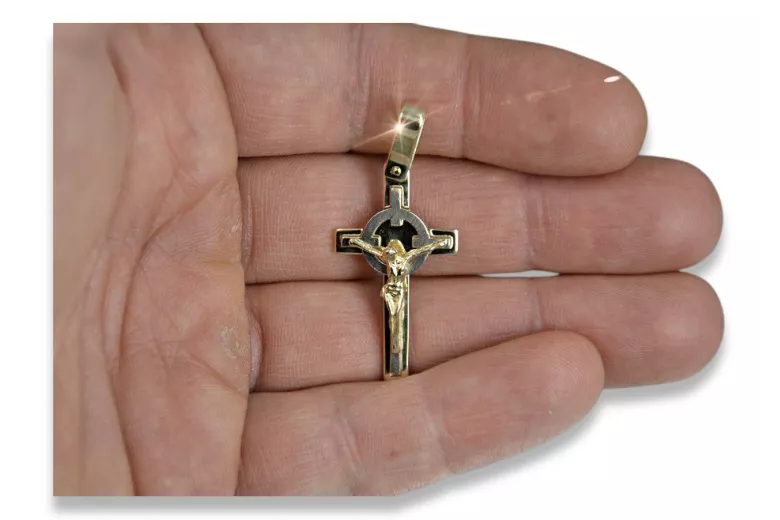 Golden Catholic Cross ★ russiangold.com ★ Gold 585 333 Low price