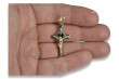 14K Yellow Gold Vintage Italian Catholic Cross ctc089y