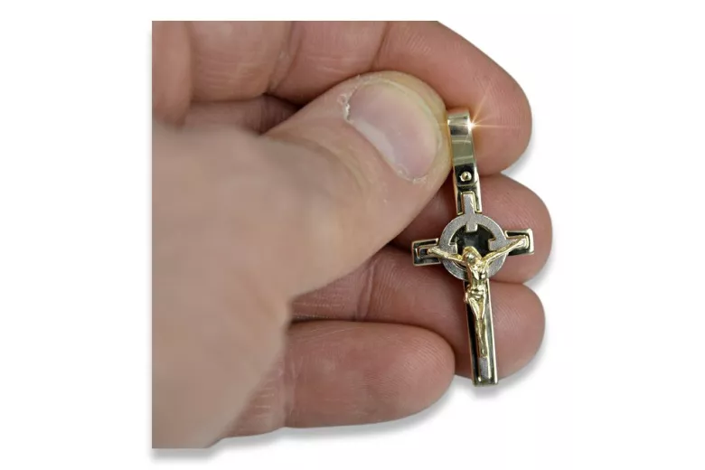 Golden Catholic Cross ★ russiangold.com ★ Gold 585 333 Low price