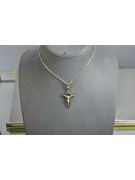 Golden Catholic Cross ★ russiangold.com ★ Gold 585 333 Low price