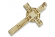 "Exquisite 14K Yellow White Gold Vintage Rose Pink Italian Cross Pendant" ctc096yw ctc096yw