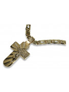 "Heavenly Italian 14k Gold Cross on Cartier Chain" ctc023y&cc031y