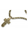 Chaîne Cartier en or jaune 14 carats croix catholique (Cartier chain in 14k yellow gold Catholic cross) ctc023y&cc031y