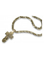 "Heavenly Italian 14k Gold Cross on Cartier Chain" ctc023y&cc031y