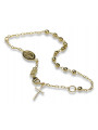 Yellow rose gold rosary bracelet★ russiangold.com ★ Gold 585 333 Low price