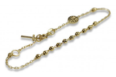 "14K Yellow Gold Gemstone Rosary Bracelet" rbc001y