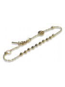 Pulsera★ rosario de oro rosa amarillo russiangold.com ★ Oro 585 333 Precio bajo