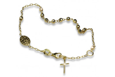 "14K Yellow Gold Gemstone Rosary Bracelet" rbc001y