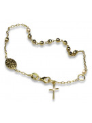 Pulsera★ rosario de oro rosa amarillo russiangold.com ★ Oro 585 333 Precio bajo