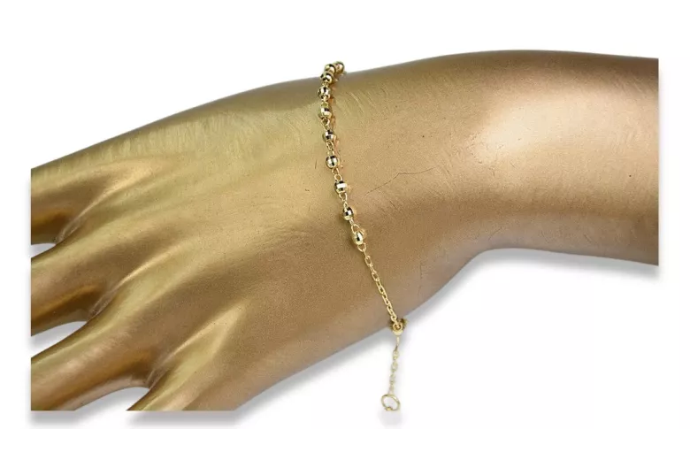 Gelb Roségold Rosenkranz Armband★ russiangold.com ★ Gold 585 333 Niedriger Preis