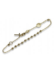 Yellow rose gold rosary bracelet★ russiangold.com ★ Gold 585 333 Low price
