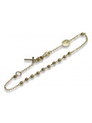 Yellow rose gold rosary bracelet★ russiangold.com ★ Gold 585 333 Low price