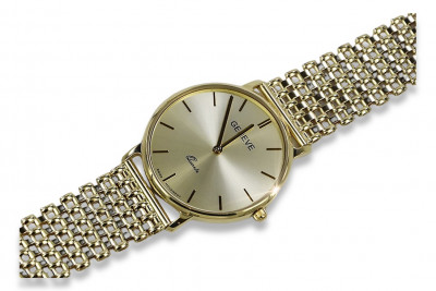 Ceas bărbătesc din aur galben 14k 585 Geneve mw004y&mbw004y