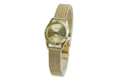 Złoty zegarek damski Geneve 14k 585 na rękę lw020ydy&lbw003y