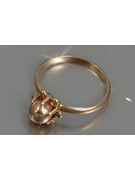 Russe soviétique rose rose 14k 585 or Bague vintage vrn018