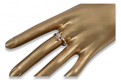 Elegantes Keine Steine Vintage-Roségold 14 Karat Ring vrn043 vrn043