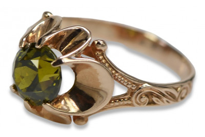 Russian Soviet rose 14k 585 gold Alexandrite Ruby Emerald Sapphire Zircon ring  vrc377