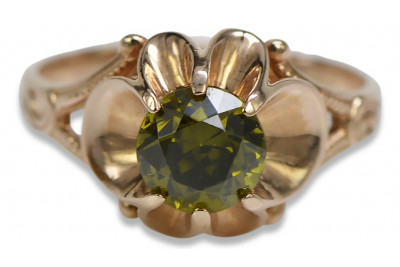 Russe soviétique rose 14k 585 or Alexandrite Rubis Émeraude Saphir Zircon bague vrc377