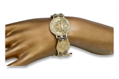 Гривна ★ от жълто розово злато russiangold.com ★ злато 585 333 Ниска цена