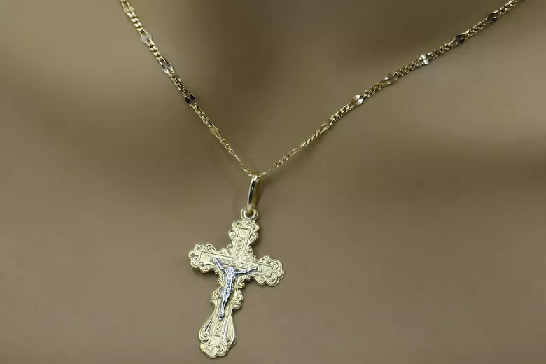 Gold Orthodox Cross ★ russiangold.com ★ Gold 585 333 Niedriger Preis