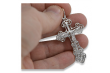 "14K White Gold Orthodox Cross Pendant with Detailed Engravings" oc003w oc003w