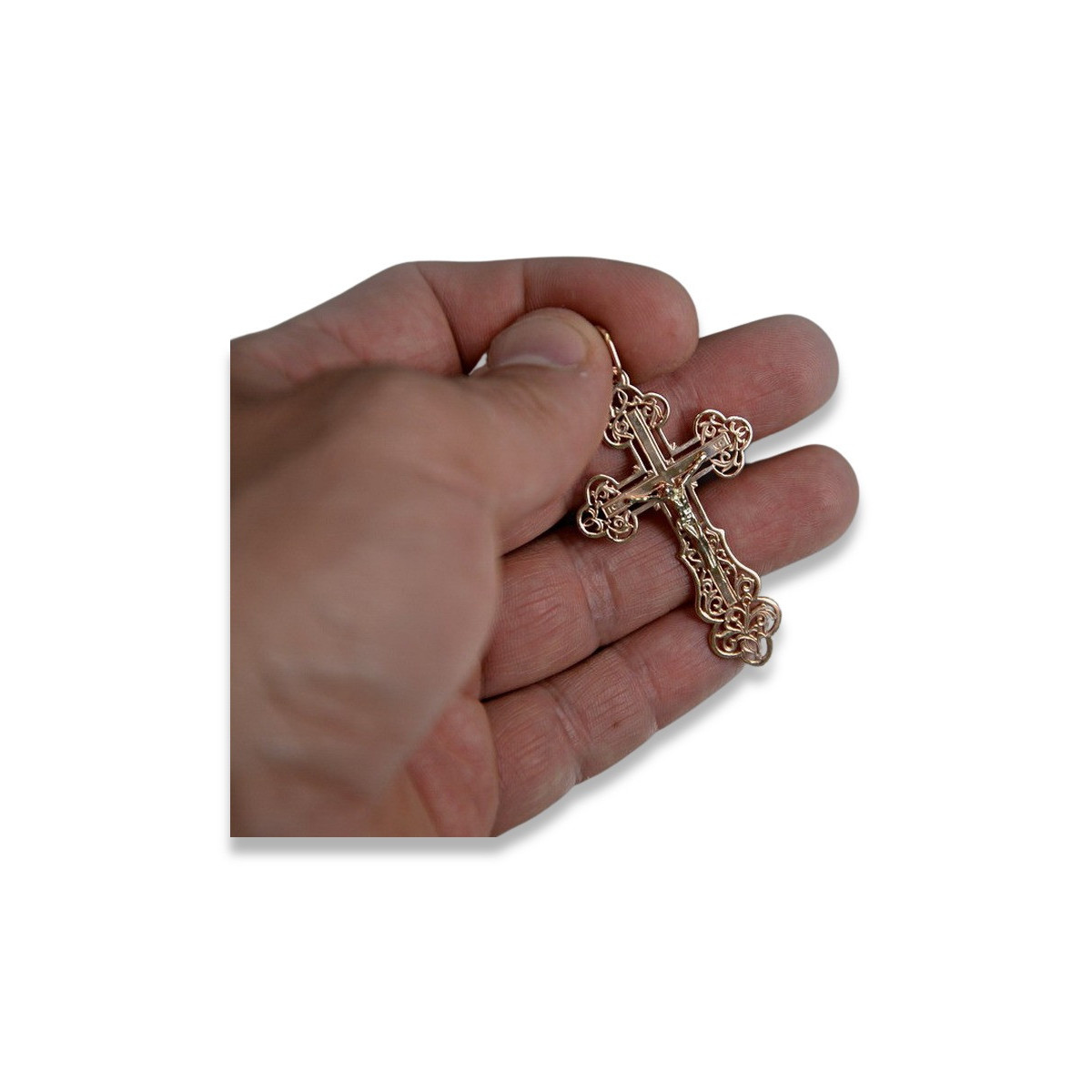 Gold Orthodox Cross ★ russiangold.com ★ Gold 585 333 Niedriger Preis