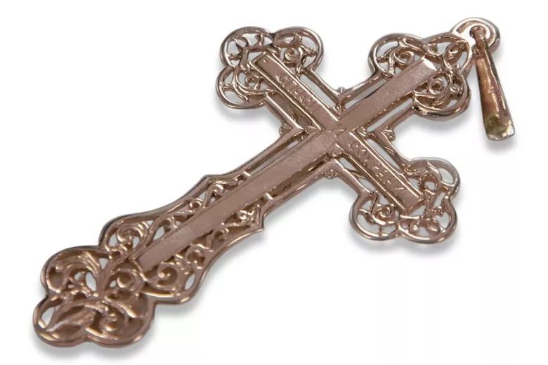 Gold Orthodox Cross ★ russiangold.com ★ Gold 585 333 Low price