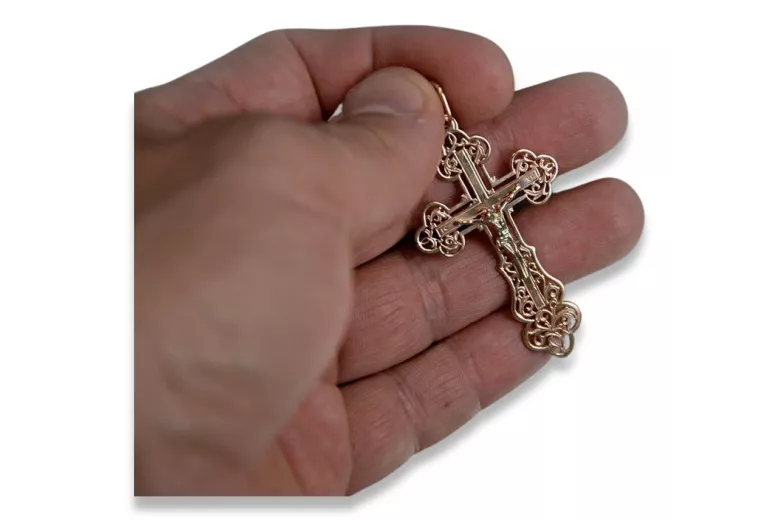 Gold Orthodox Cross ★ russiangold.com ★ Gold 585 333 Niedriger Preis