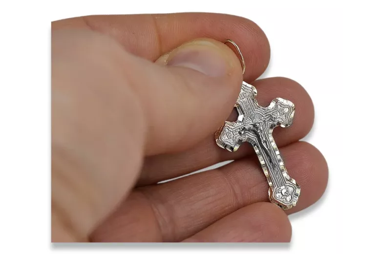 Gold Orthodox Cross ★ russiangold.com ★ Gold 585 333 Low price