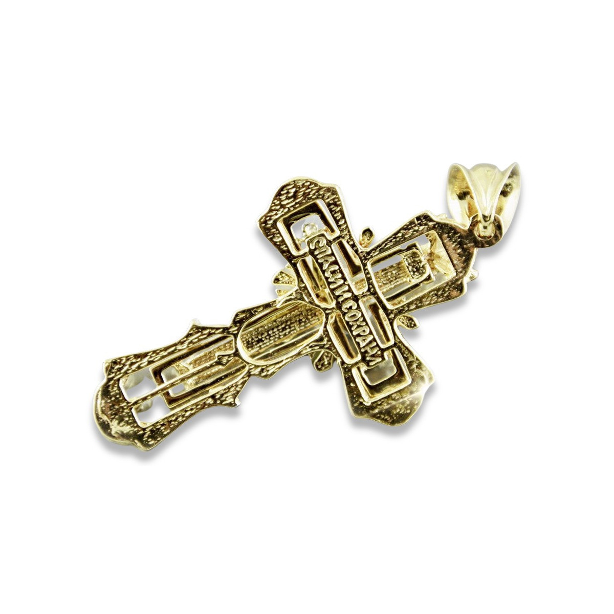 Cruz ★ ortodoxa de oro russiangold.com ★ Oro 585 333 Precio bajo