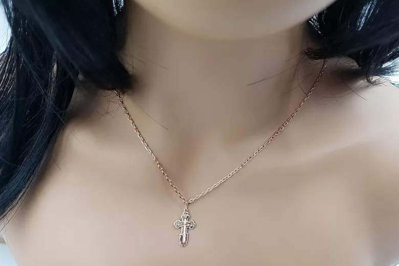 Croix ★ orthodoxe d’or russiangold.com ★ or 585 333 Prix bas