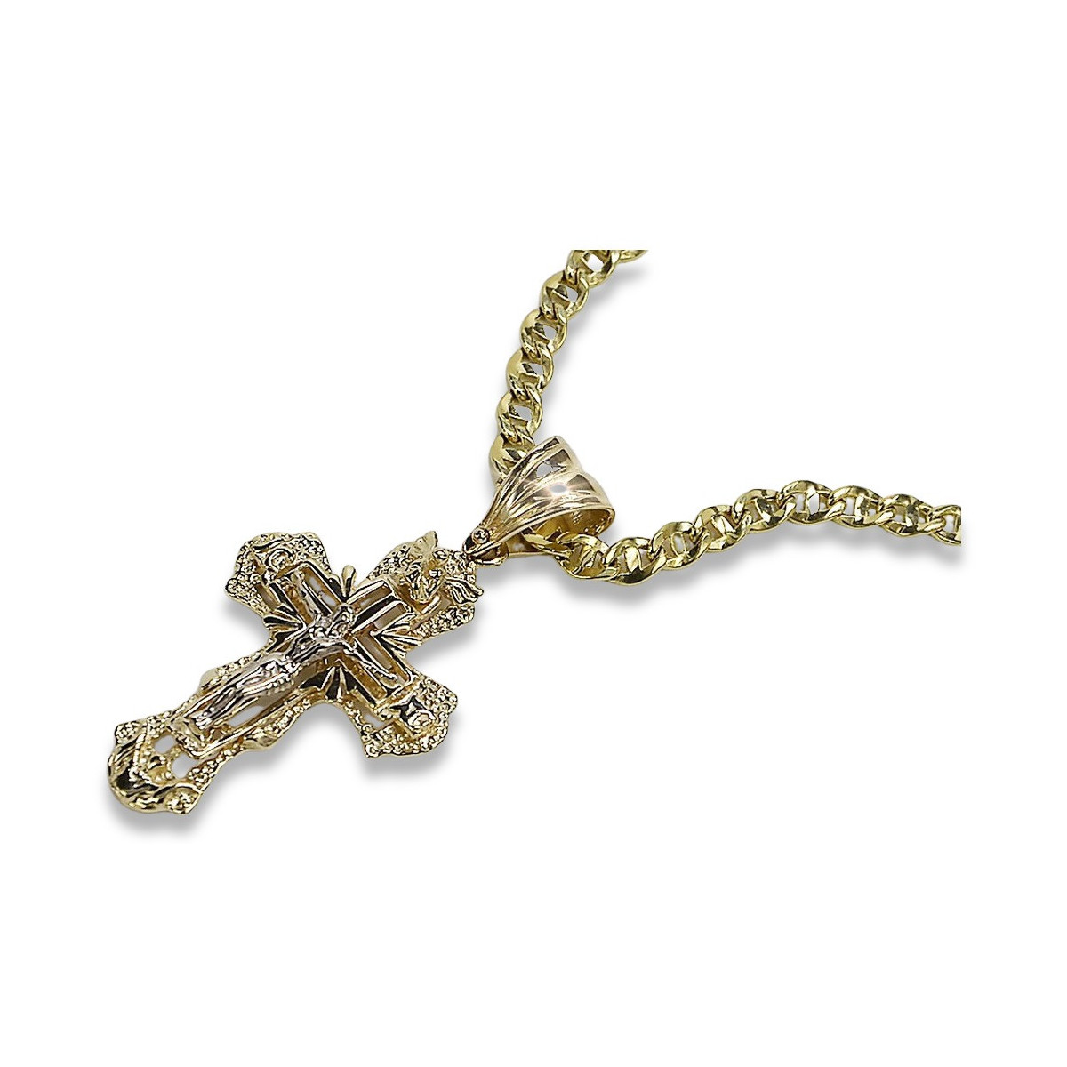 Gold Orthodox Cross ★ russiangold.com ★ Gold 585 333 Low price