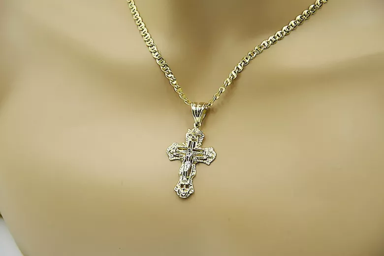 Gold Orthodox Cross ★ russiangold.com ★ Gold 585 333 Low price