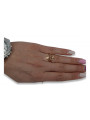 Russe soviétique rose rose 14k 585 or Bague vintage vrn070