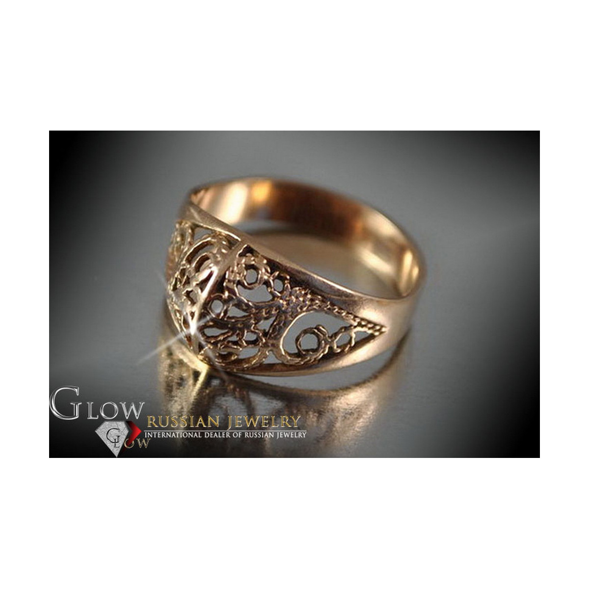 Russisch Sowjet rosa 14 Karat 585 gold Vintage Ring vrn062