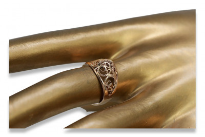 Russisch Sowjet rosa 14 Karat 585 gold Vintage Ring vrn062