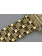 Bransoletka zegarek damski z żółtego złota 14k, 16,5cm - 17cm (regulacja) lbw007y